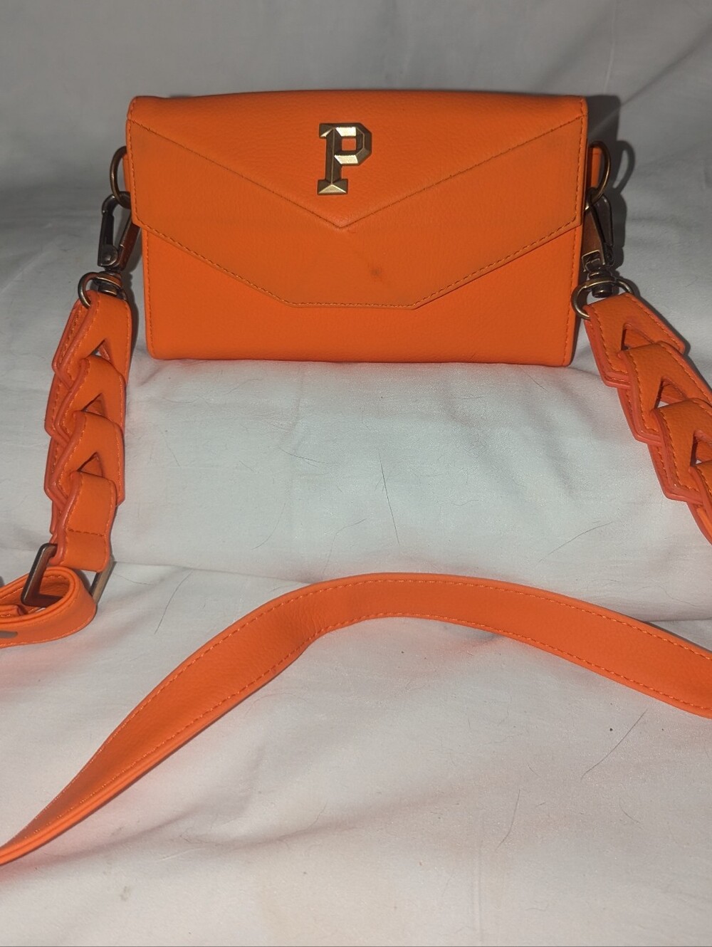 Parchita Monogram Milla  Orange Crossbody Bag - Wallet